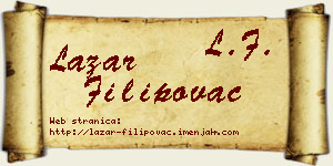 Lazar Filipovac vizit kartica